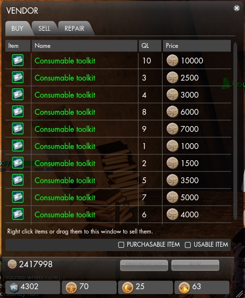 Consumable Toolkits